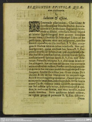 Sequuntur Epistolae Quaedam consolatoria