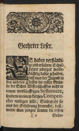 Geehrter Leser.