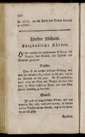 Fünfter Abschnitt. Entzündliche Körper.