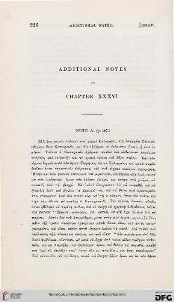 Additional notes to chapter XXXVI