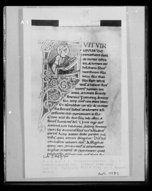Ms. 1, Goderannus-Bibel, fol. 116, Initiale F, Samuel