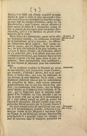 Mémoire provisionnel des commercans de la Ville D'Anvers