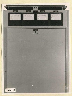 10-kW-Fernsehsender Nr. 507, Schrank B9, Frontseite geschlossen, Foto 1954