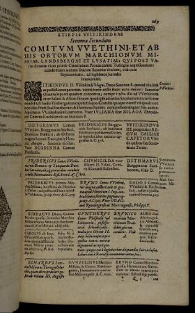 Stirpis Witikindeae Stemma Secundum Comitum Wethini, Et Ab His Ortorum Marchionum Misniae, Landsbergae Et Lusatiae [...]