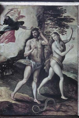 Gestühl der Nordwand mit Szenen aus dem Alten Testament — Vertreibung aus dem Paradies
