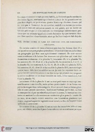 VIII: Autres formes de vases non comprises dans les paragraphes précédents