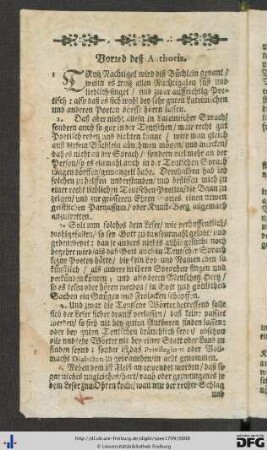 Vorred deß Authoris.