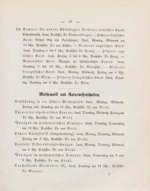 17-21, Mathematik und Naturwissenschaften
