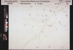 Gewerkschaft Zinnwalder Bergbau, Altenberg/Osterzgebirge; Grubenbetrieb Zinnwald in Sachsen und Sudetengau - Grubenbetriebskarte