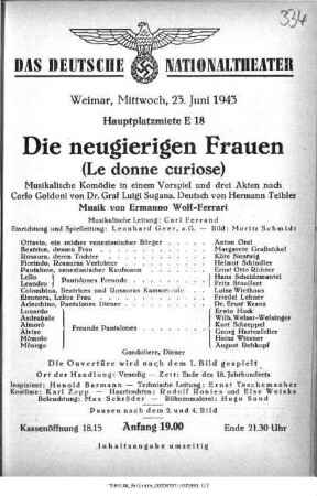 Die neugierigen Frauen (Le donne curiose)