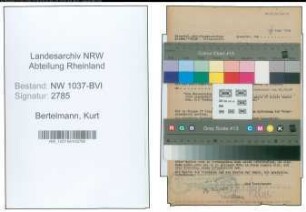 Entnazifizierung Kurt Bertelmann , geb. 16.09.1901 (Ingenieur)