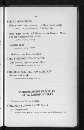 Hamburgische Künstler des 19. Jahrhunderts