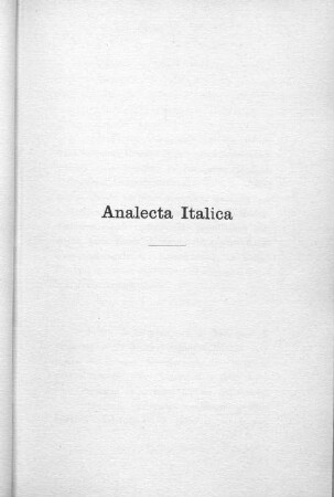 Analecta Italica