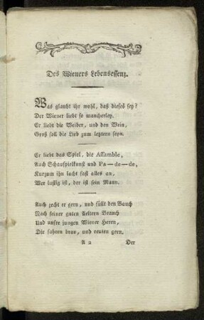 Des Wieners Lebensessenz. - Der Egoist.