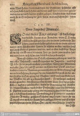 CAP. IV. Vom Ampt deß Admirals.