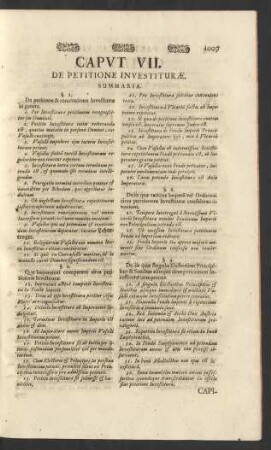 Caput VII. De Petitione Investiturae.