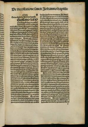CXX. De decollatione sancti Johannis baptiste - CXXIX. De sanctis Protho et Jacincto