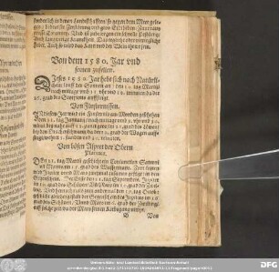 Von dem 1580. Jar / und seinen zufellen.