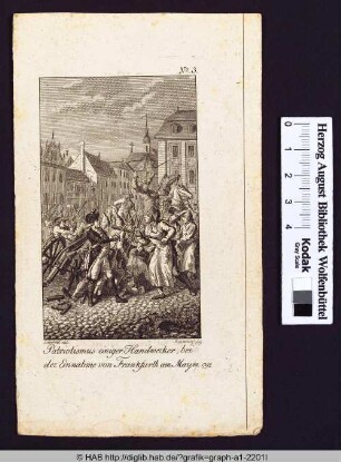 Patriotismus einiger Handwerker, bei der Einnahme von Frankfurth am Mayn 1792