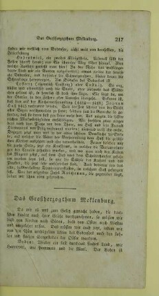 Das Großherzogthum Meklenburg