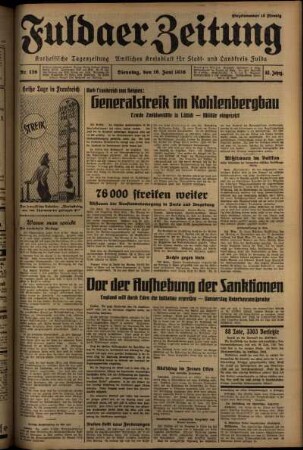 Ausgabe vom Dienstag, den 16. Juni 1936.