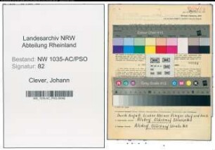 Entnazifizierung Johann Clever , geb. 06.04.1898 (Bergmann)