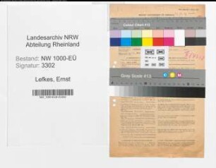 Entnazifizierung Ernst Lefkes, geb. 24.10.1887 (Metzgermeister)
