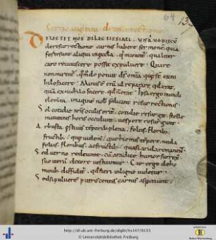 [64r - 66r] Pseudo-Augustinus: Sermo de resurrectione.