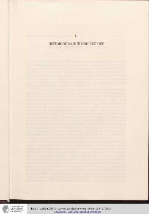 I. Historiographie und Begriff