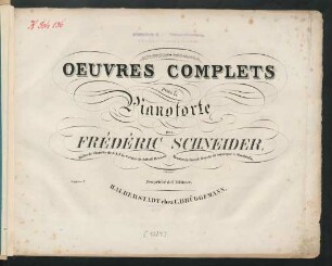 Cahier I: Oeuvres Complets pour le Pianoforte