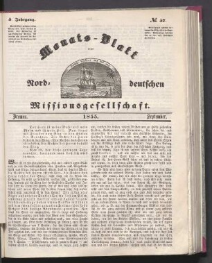 5. Jahrgang. N°. 57. Bremen. 1855. September