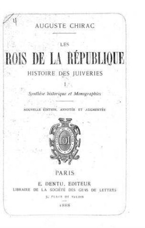 Synthèse historique et monographies