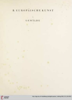 I. Gemälde (Nr. 223-246)