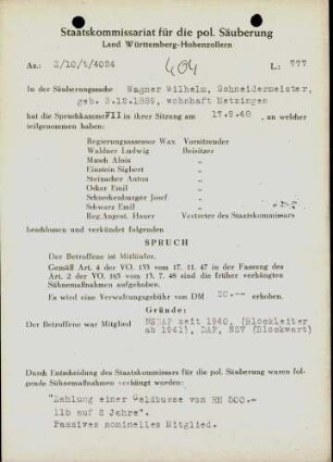 Wagner, Wilhelm