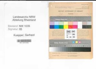 Entnazifizierung Gerhard Kuepper , geb. 10.06.1891 (Angestellter)