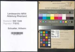 Entnazifizierung Wilhelm Schueller , geb. 09.03.1920 (Landwirt)