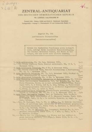 Nr. 789: Ausländische Zeitschriften (Naturwissenschaften)