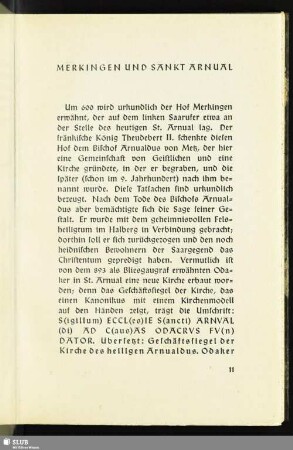 Merkingen Und Sankt Arnual