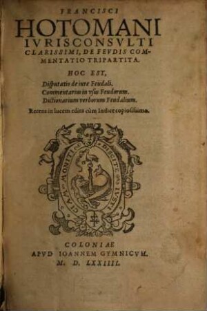 De feudis commentatio tripartita