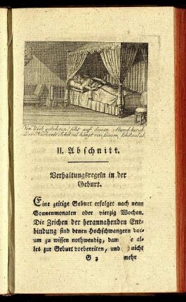II. Abschnitt. Verhaltungsregeln in der Geburt.