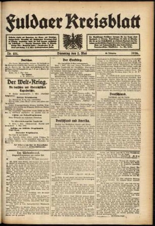 Ausgabe vom Dienstag, den 02. Mai 1916.