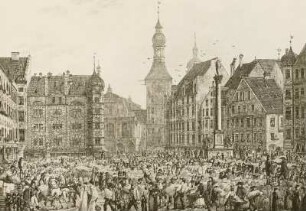Domenico Quaglio: Der Marktplatz zu München