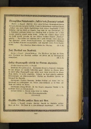 Heftige Gegenangriffe nördlich der Somme abgewiesen.