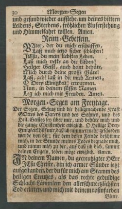 Morgen-Segen am Freytage