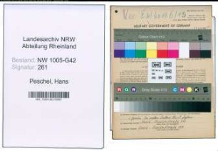 Entnazifizierung Hans Peschel , geb. 22.09.1908 (Arbeiter)