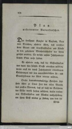 Plan arbeitender Naturforscher