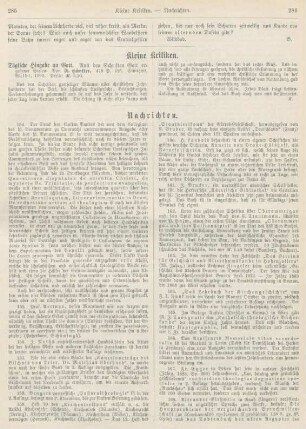 285-286 Kleine Kritiken