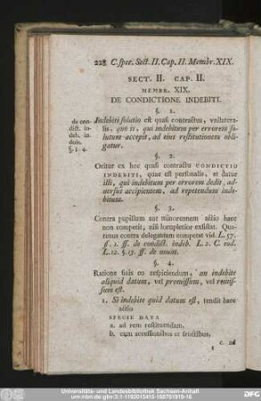 Membr. XIX. De Condictione Indebiti.