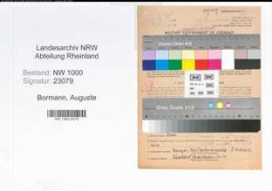 Entnazifizierung Auguste Bormann, geb. 23.02.1901 (Verwaltungangestellte)