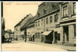 Pulsnitz. Untere Langestraße mit Schule